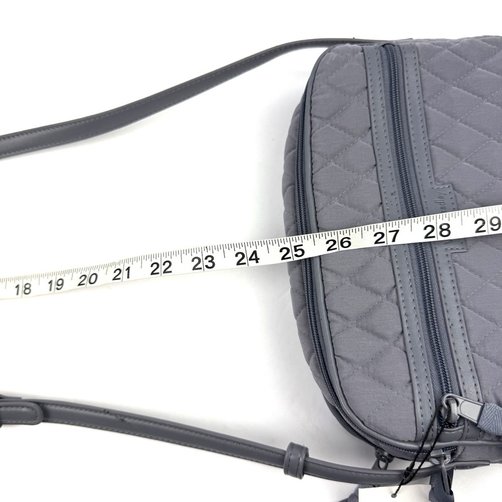 Vera Bradley Trimmed Crossbody Bag WITH Wallet Carbon Gray Microfiber NWT - Picture 15 of 16